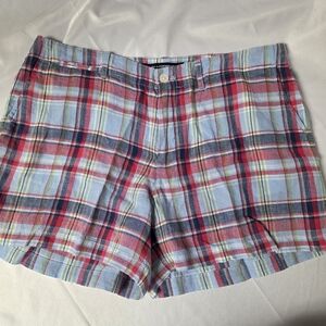Ralph Lauren Women's Plaid Shorts -‎ Red and Blue